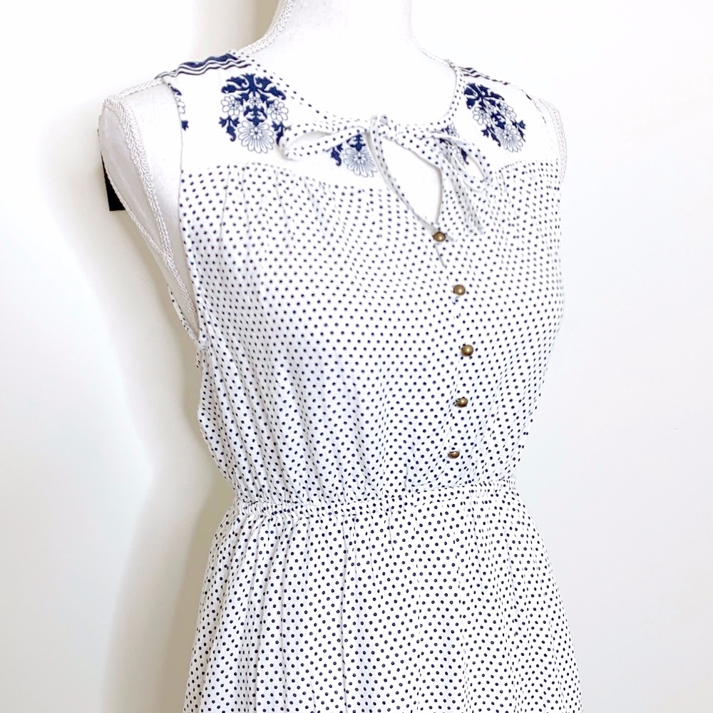 Lucky Brand Polka Dot Floral Retro Sheath Dress
